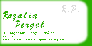 rozalia pergel business card