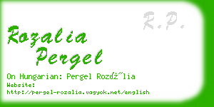 rozalia pergel business card